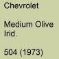 Preview: Chevrolet, Medium Olive Irid., 504 (1973).